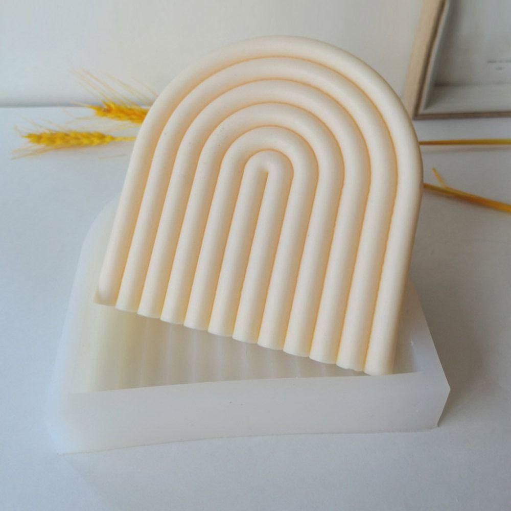 KENT1 Silicone Molds U-Shaped Arch Scented Candle Resin Mold Candles Making