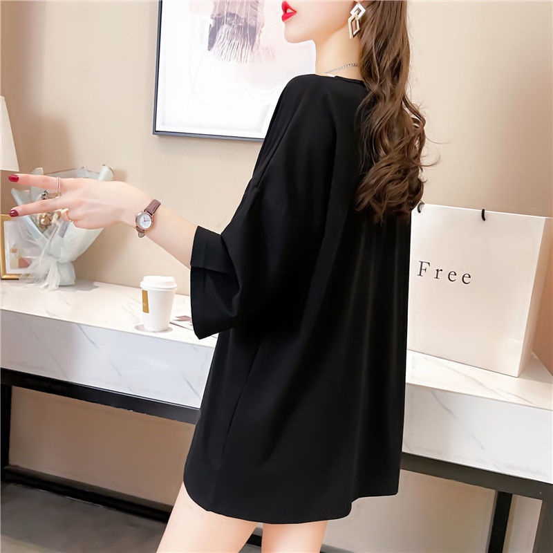 áo phông rộng áo thun nữ tay lỡ dáng dài chất cotton SÀI GÒN loại 1 size đến 70kg | BigBuy360 - bigbuy360.vn