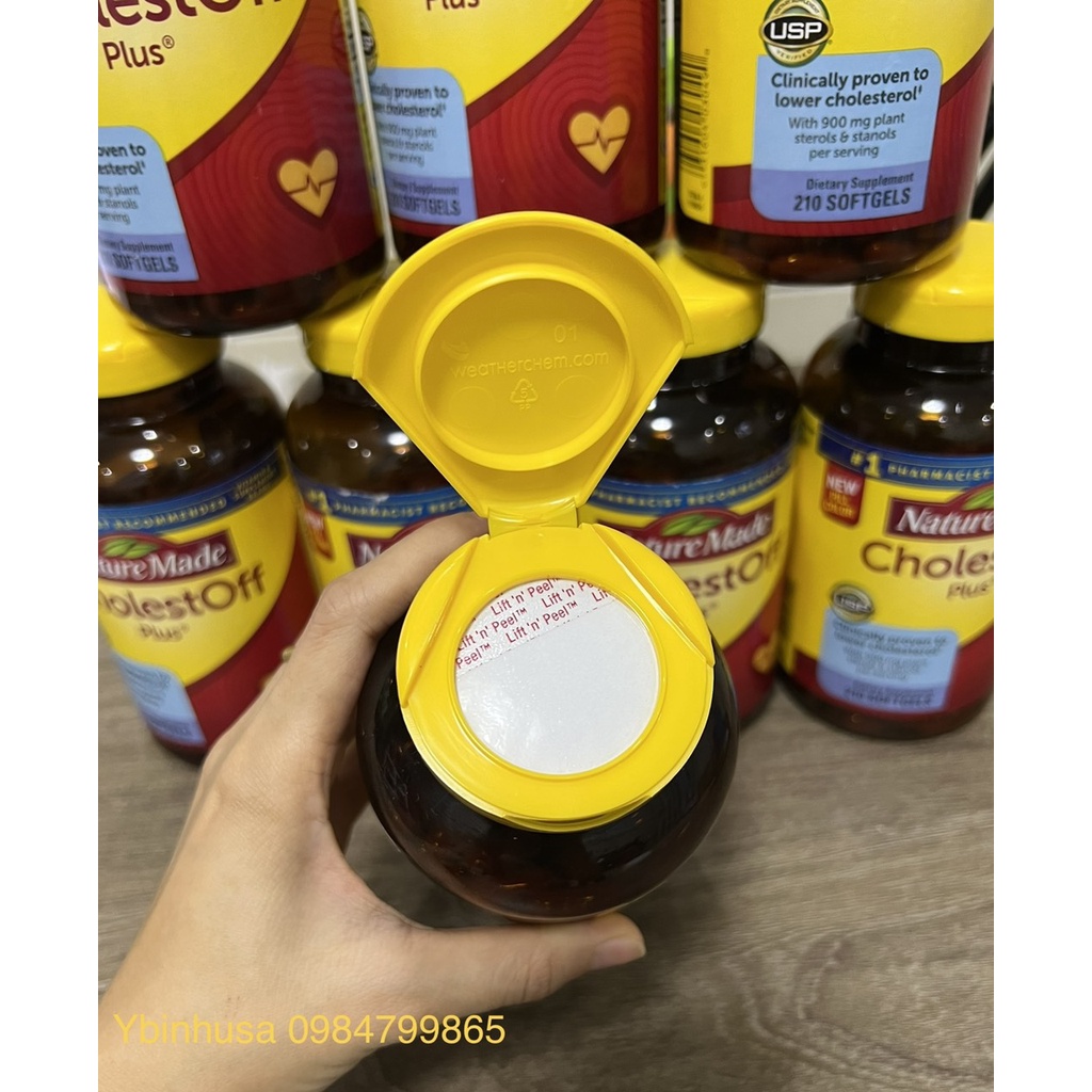 Viên uống giảm Cholesterol Nature Made CholestOff Plus 210 viên của Mỹ