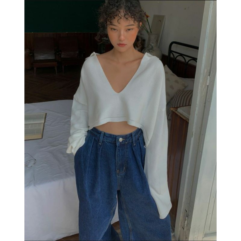 ÁO LEN CROPTOP CHÂU BÙIII