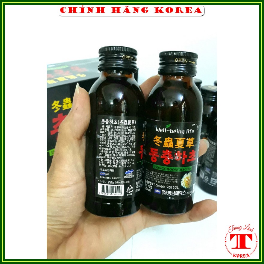 Nước đông trùng hạ thảo hàn quốc chính hãng - 40 chai x 100ml - tranglinh