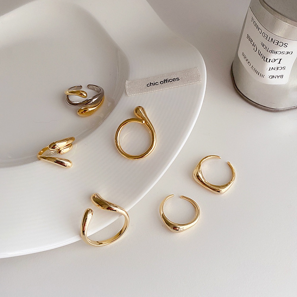 Nhẫn Kim Loại Thiết Kế Mới Thanh Lịch Cho Nữ