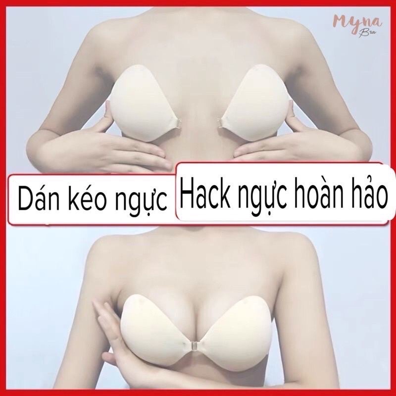 Áo lót dán cài trước mút siêu dày 6cm kèm dây lưng - miếng dán nâng ngực siêu dày 6cm