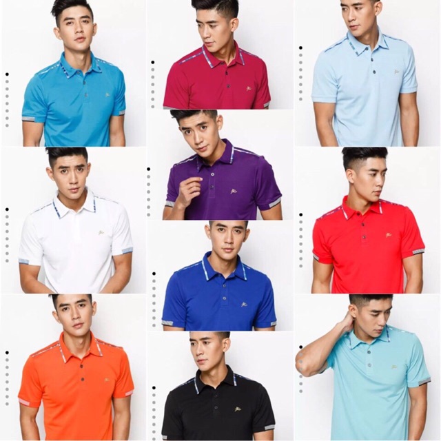 Áo thun nam thương hiệu Colo cổ sọc chất liệu Spandex