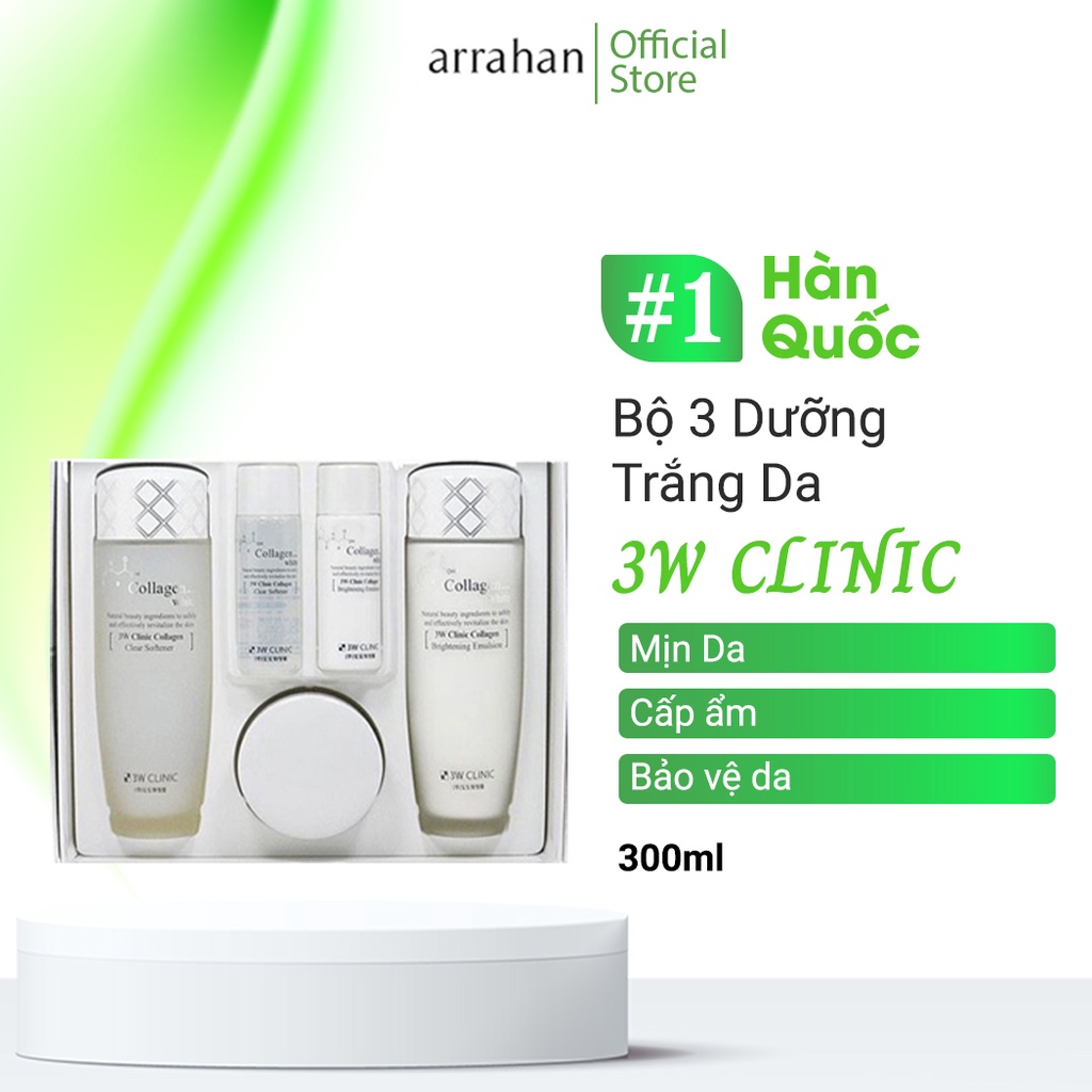 Bộ 3 Dưỡng Trắng Da Collagen White Skin Care Items Set 150ml - 3W140