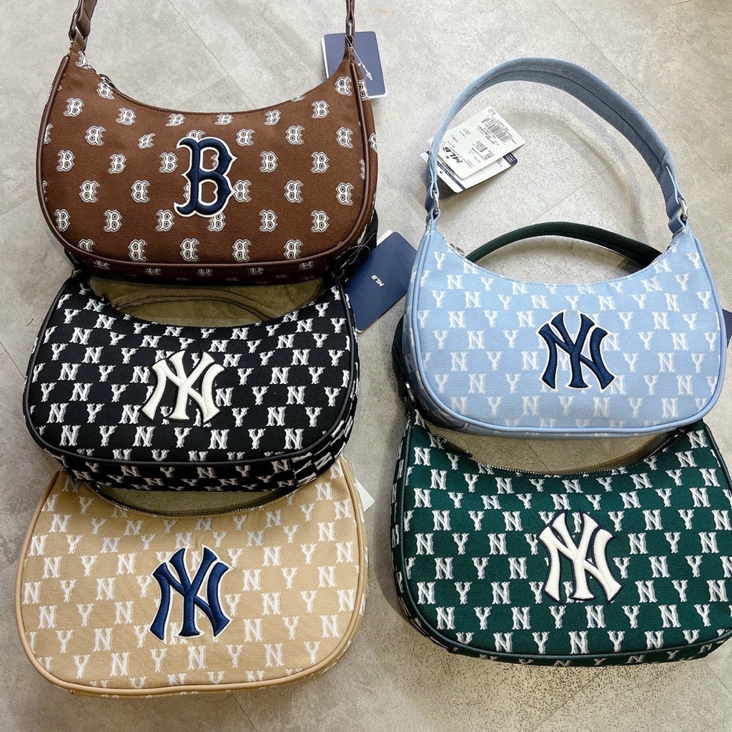Túi MLB Monogram Jacquard Hobo - Túi kẹp nách MLB nữ chính hãng 3ABQS102N