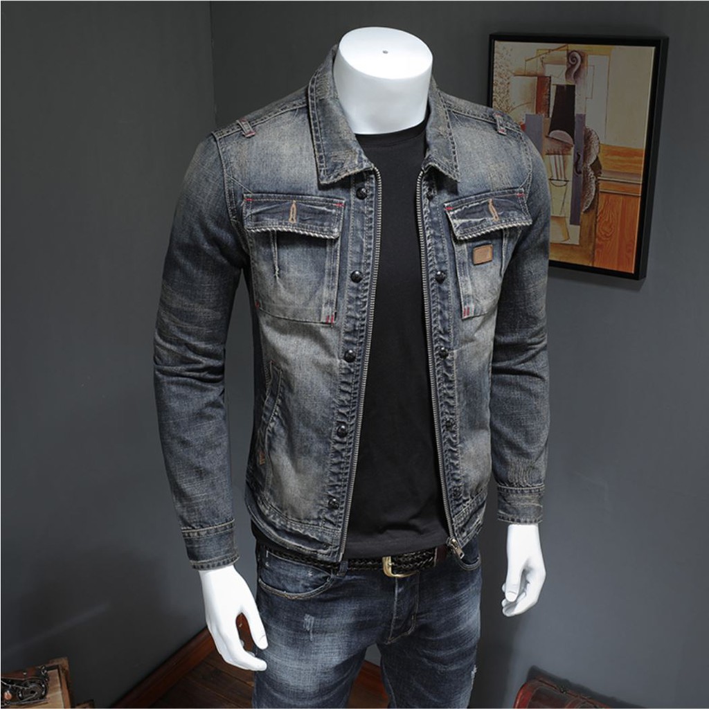 Áo khoác Jean - Biker Jacket Jean Mẫu Mới 2020