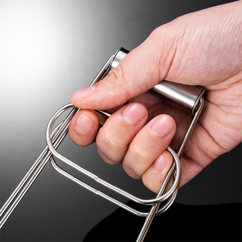 Kẹp Nồi Bát Đĩa Nóng Gấp Được Bằng Thép Không Gỉ Kẹp Khay Kẹp Chống Bỏng, Tiện Ích Nhà Bếp Công Cụ