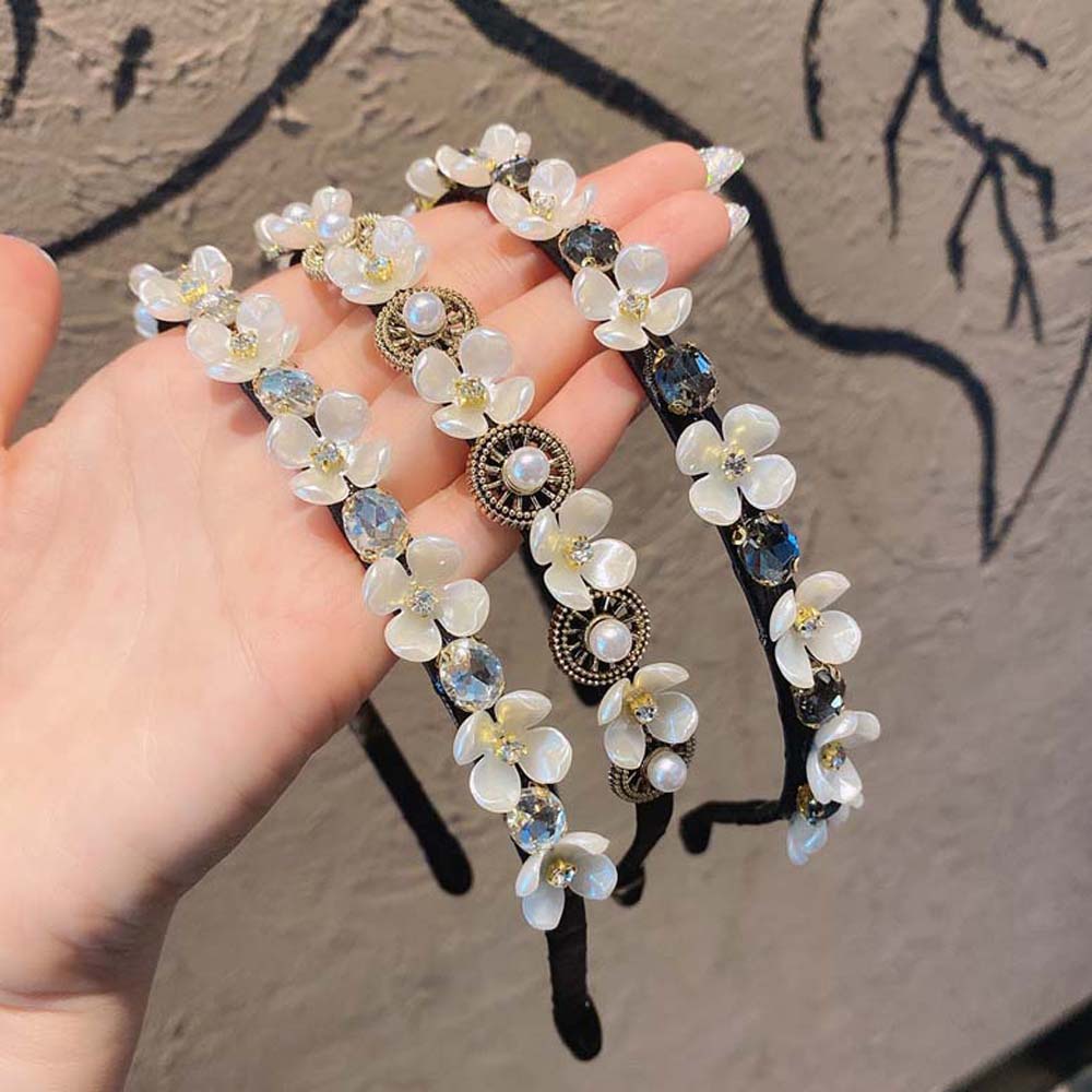 Cài tóc hình hoa đính ngọc trai phong cách Hàn Quốc cổ điển thời trang cho nữ