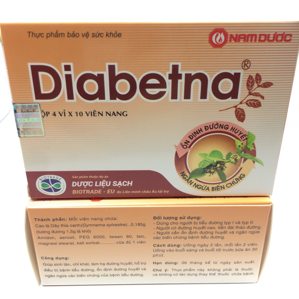 DIABETNA Hộp 4 vỉ 10 viên nang