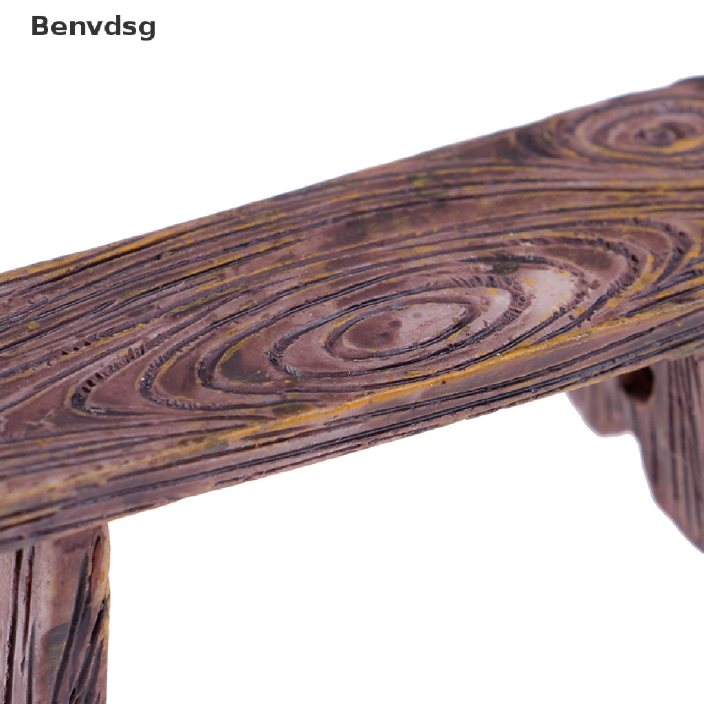 Bộ 2 Mô Hình Băng Ghế Gỗ Mini Trang Trí Bể Cá / Nhà Búp Bê DIY