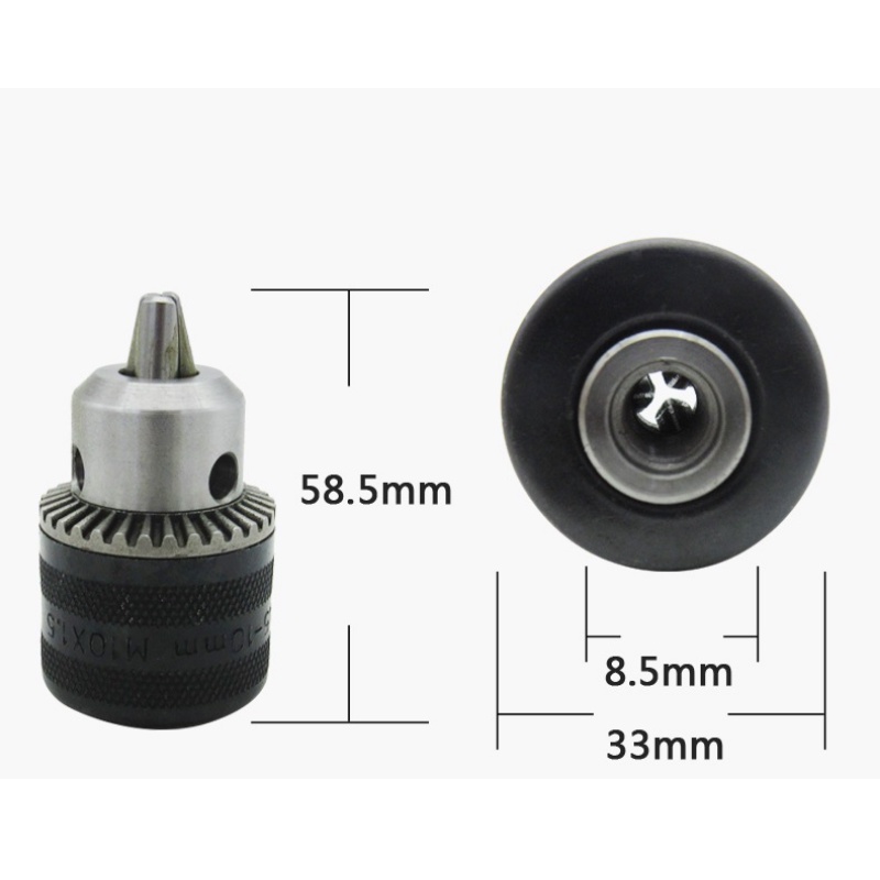 Đầu kẹp măng ranh kèm tay mở, bộ chuyển đổi máy mài sang khoan 10mm