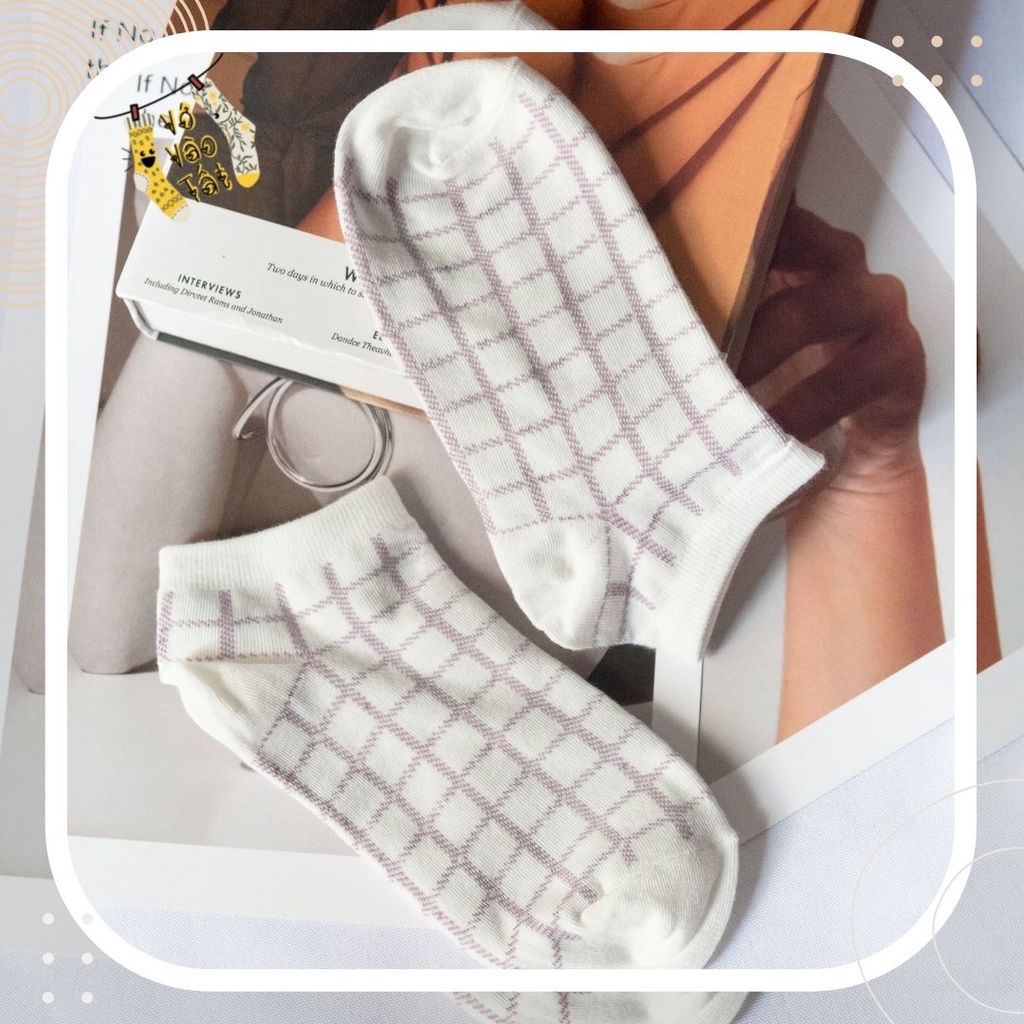 TẤT VỚ NỮ CỔ NGẮN TÍM NHẠT TOKTOK