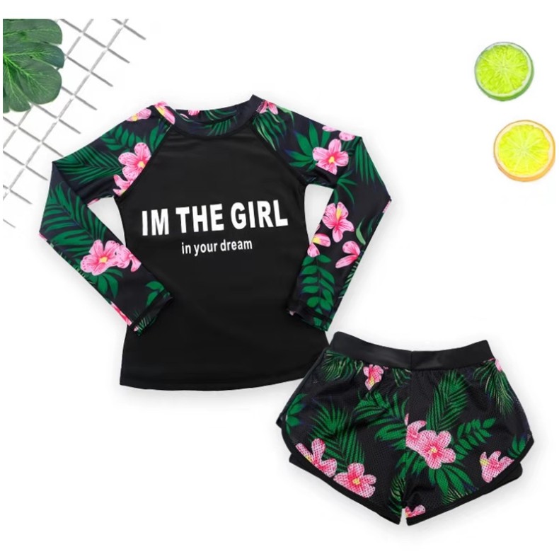 Bộ bơi bé gái tay dài xinh xăn