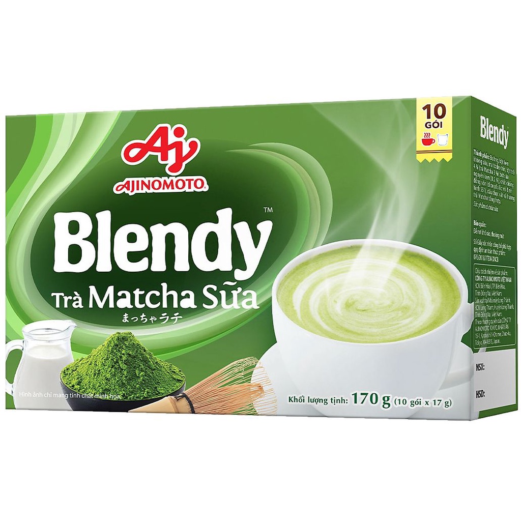 Trà sữa Blendy Mix Vị Matcha/Dâu/Royal Hộp 10 góix18gam