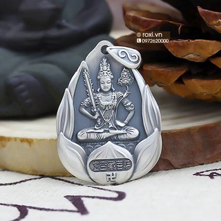 Mặt dây chuyền phật bản mệnh hư không tạng bồ tát bạc thái