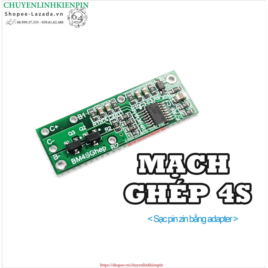 Mạch ghép 4s-14.4v siêu nhỏ kt 10x30mm ( BM4SGhep_282 )