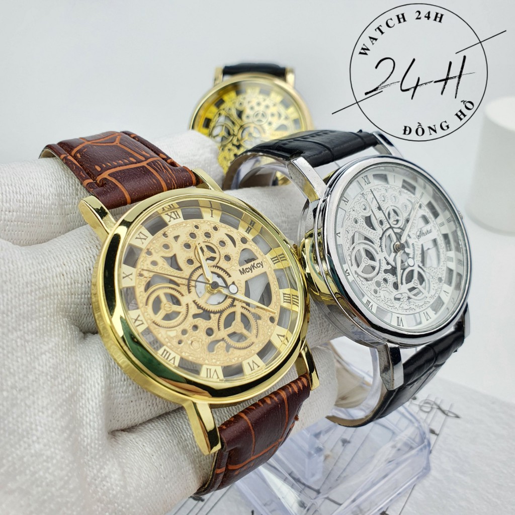 đồng hồ nam lộ cơ MC38 , dây da dập vân sang trọng thanh lịch cho các bạn trẻ | BigBuy360 - bigbuy360.vn