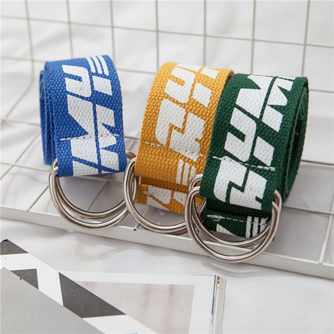 [Spot]Thắt Lưng Vải Canvas Màu Sắc Tương Phản Phong Cách Harajuku Dành Cho Cặp Đôi