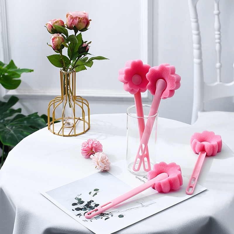 Cọ Rửa Ly Cốc Bằng Bọt Biển Cán Dài Đầu Mềm Tiện Dụng Cho Nhà Bếp