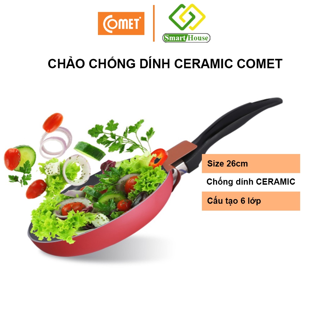 CH10-26 Chảo chống dính COMET chất liệu Ceramic an toàn 26cm