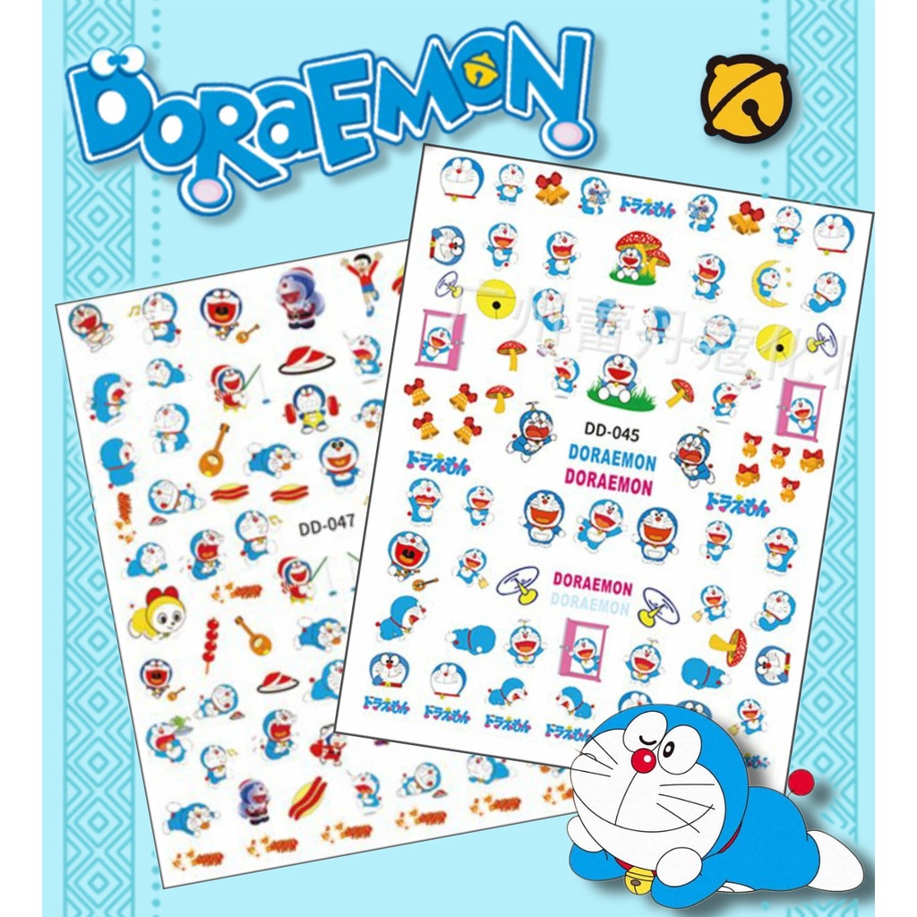 Sticker 3D Doraemon | Hình Dán Móng Tay