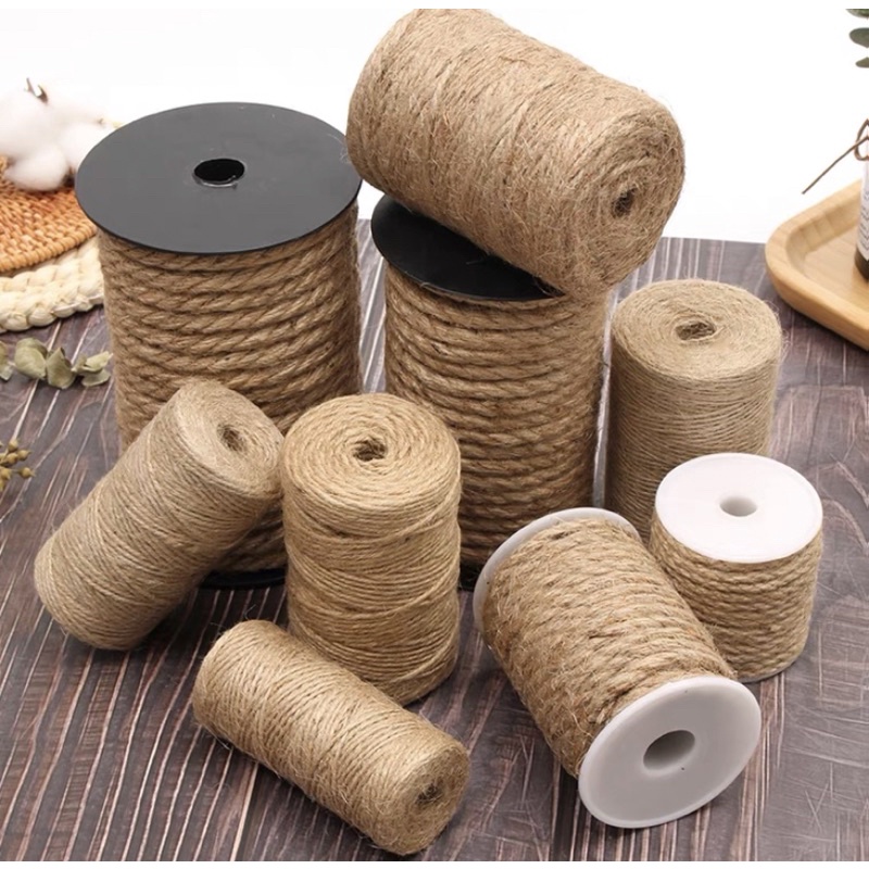 Cuộn dây thừng 100m , dây gai làm đồ handmade trang trí DIY , decor treo ảnh