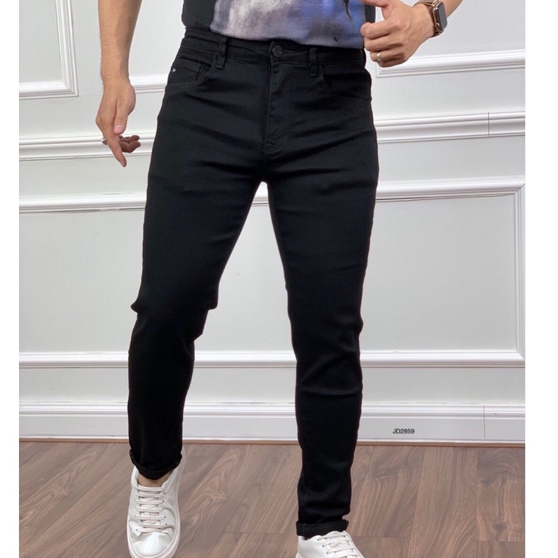 Quần jean nam chất bò cao cấp co dãn 4 chiều cực đẹp JEAN trơn from dáng skinny đẹp CAROLLSTORE Q03