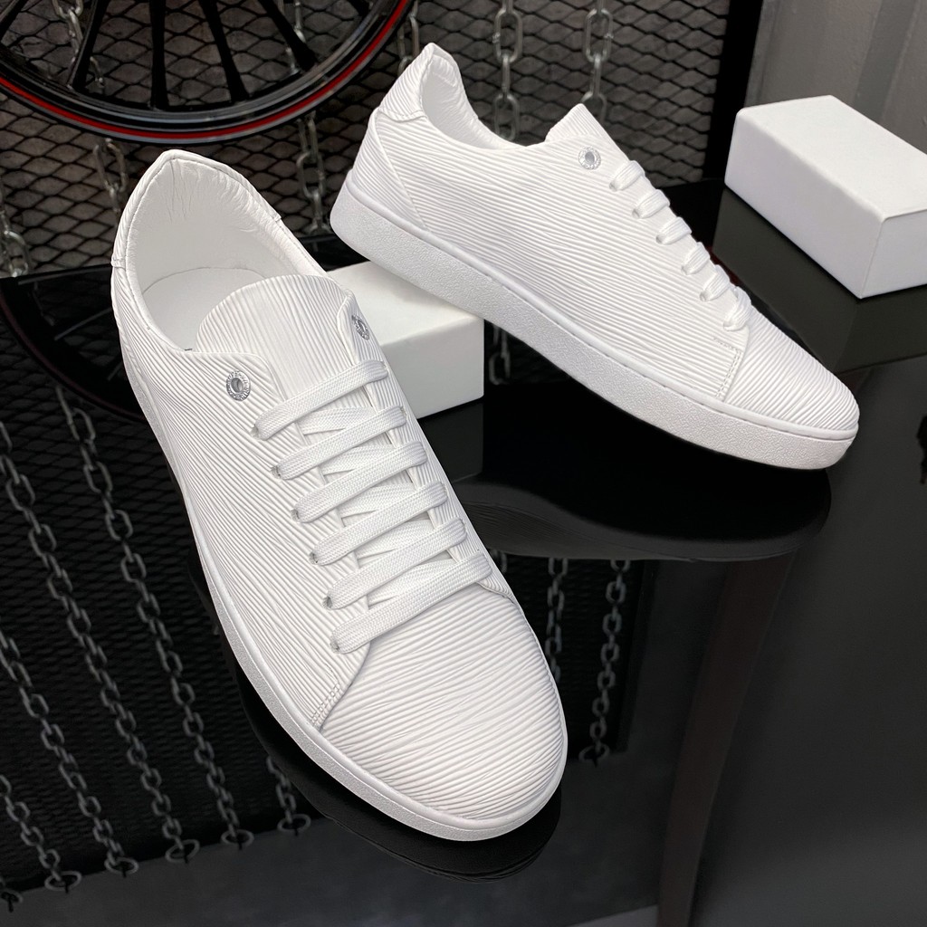 Giày thể thao nam da nhập Poly Synthetic cao cấp thiết kế vân nổi thời trang LC19 | BigBuy360 - bigbuy360.vn
