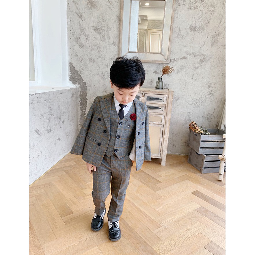 VEST CAO CẤP - Set Vest 3 Chi Tiết Cho Bé Trai Lịch Lãm Sang Chảnh 10-30kgkg