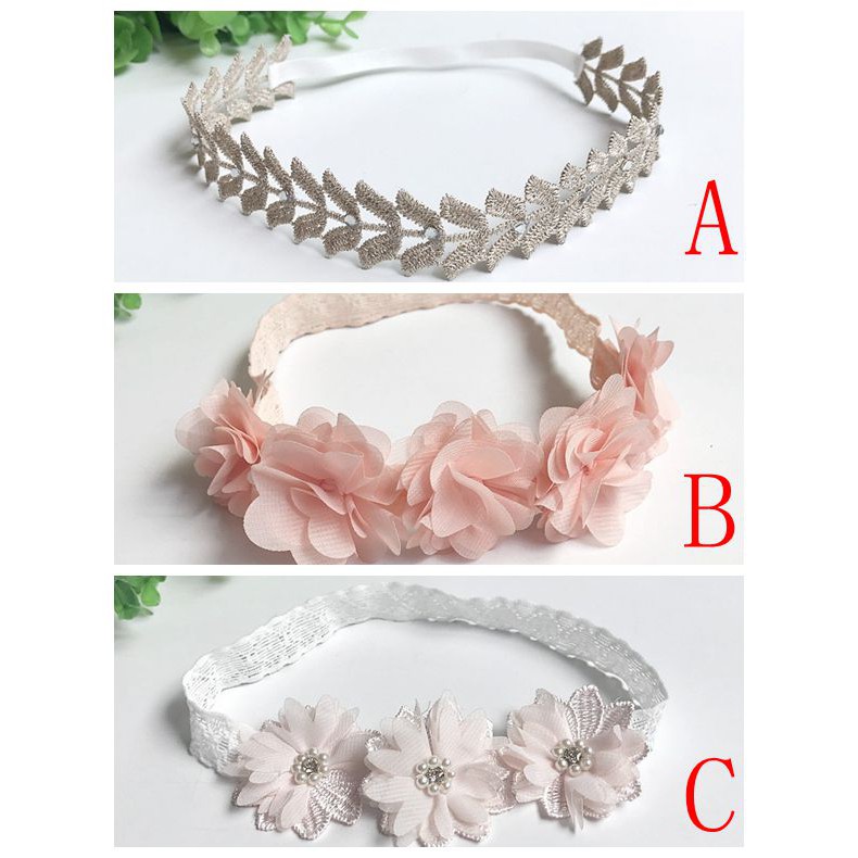 Băng Đô Đính Hoa Xinh Xắn Đáng Yêu Dành Cho Bé Gái