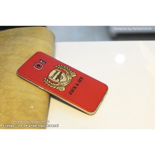 Miếng dán da skin Samsung S7 edge - Ghép logo Arsenal - D6