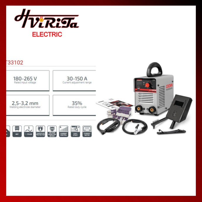 Máy hàn inverter cầm tay Crown CT33102 chính hãng