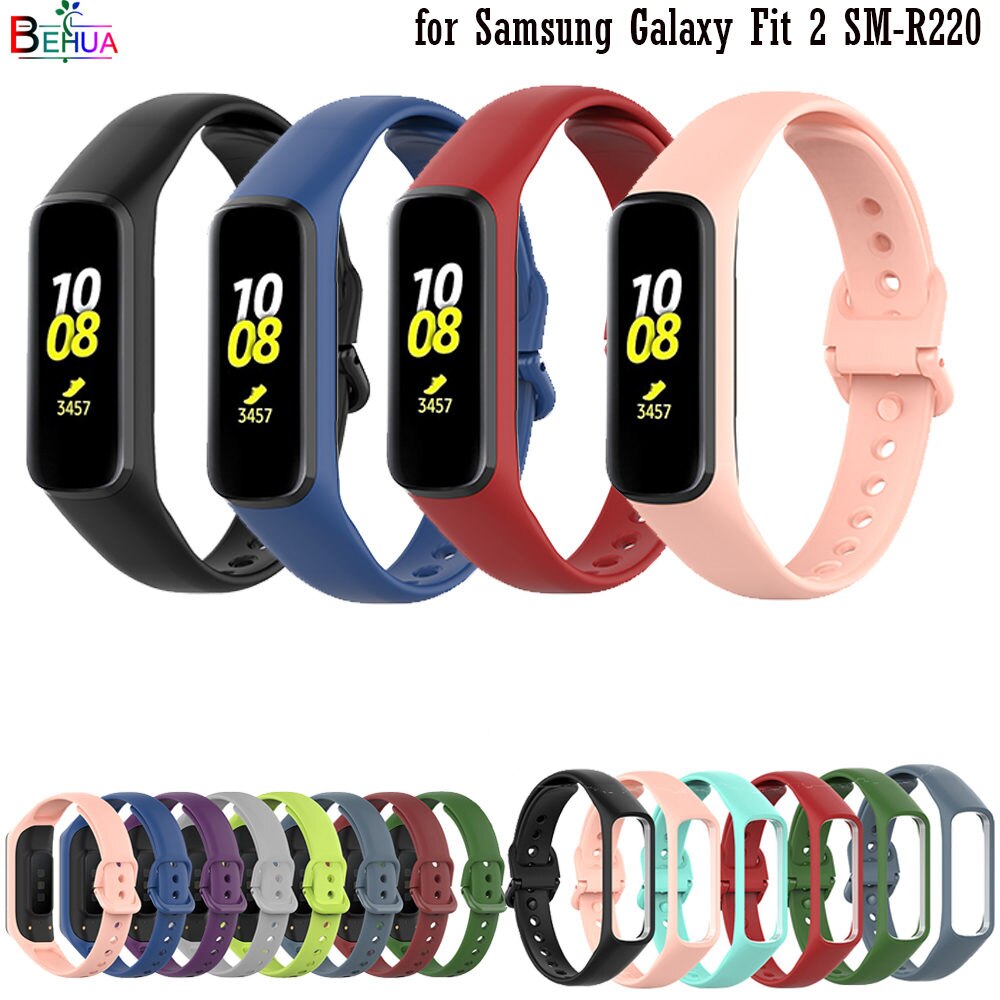 Dây Đeo Silicon Màu Trơn Thay Thế Cho Samsung Galaxy Fit 2 Sm-R220
