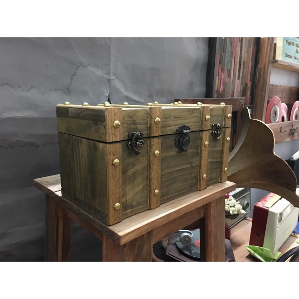 Hộp gỗ vintage T6-03