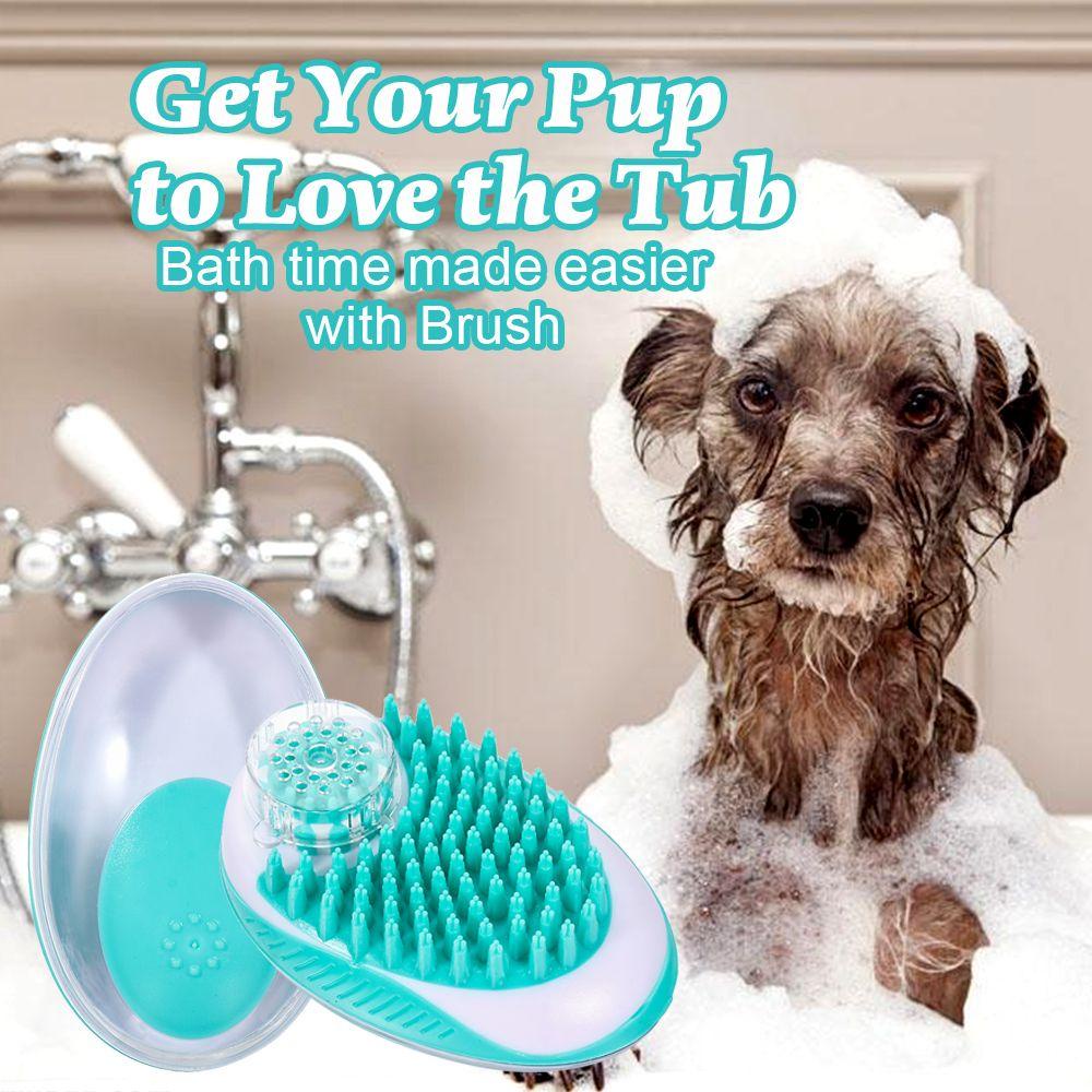 1 Bàn Chải Silicone Massage Tắm Cho Thú Cưng