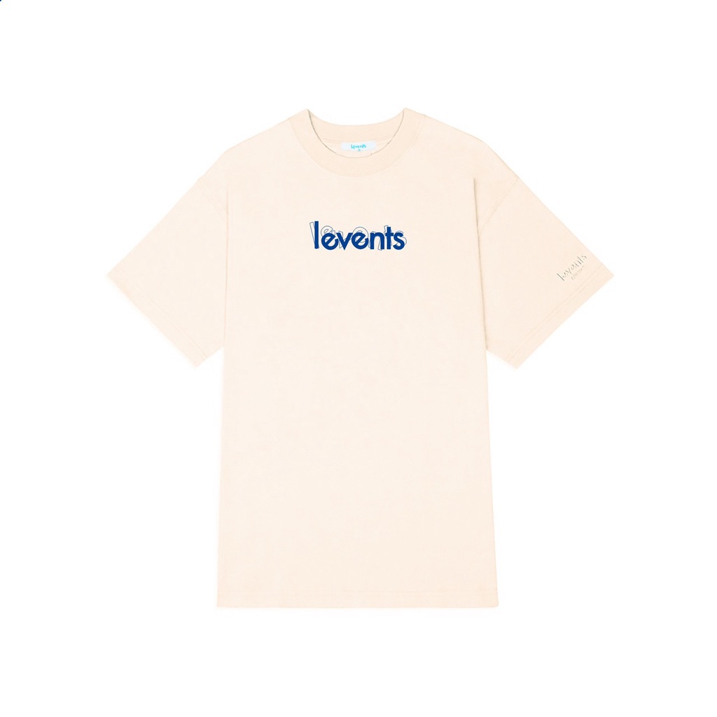 LEVENTS - Áo thun Velvet Popular Logo/ Cream Local Brand Son.saigon