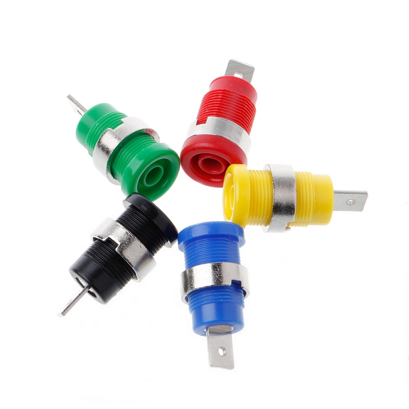 5 Pcs 4mm Banana Plugs Female Jack Socket Plug Connector