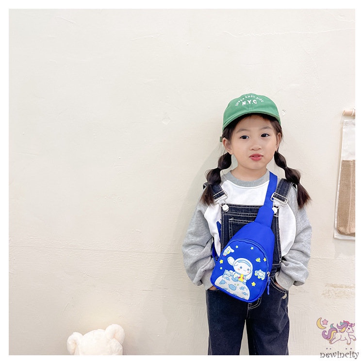 Túi Đeo Trước Ngực Vải Canvas Phong Cách Thời Trang Hàn Quốc Dành Cho Bé Trai Và Bé Gái