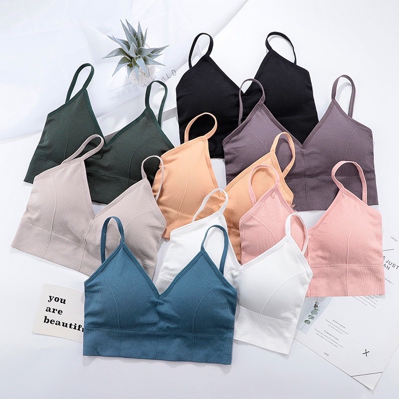 Áo Bra Thể Thao Đan sau Trẻ Trung , Áo lót Tập gym dệt Thoải mái ôm ngực Tự Nhiên