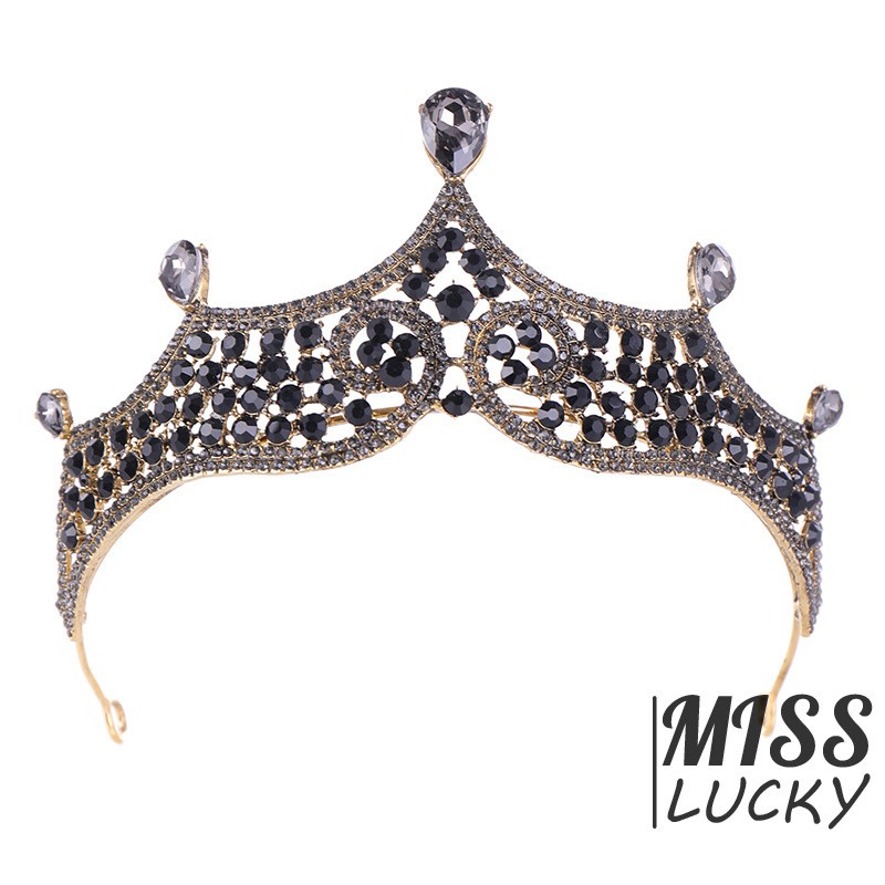 Vương miện cài tóc đính đá phong cách cổ điển cho cô dâu