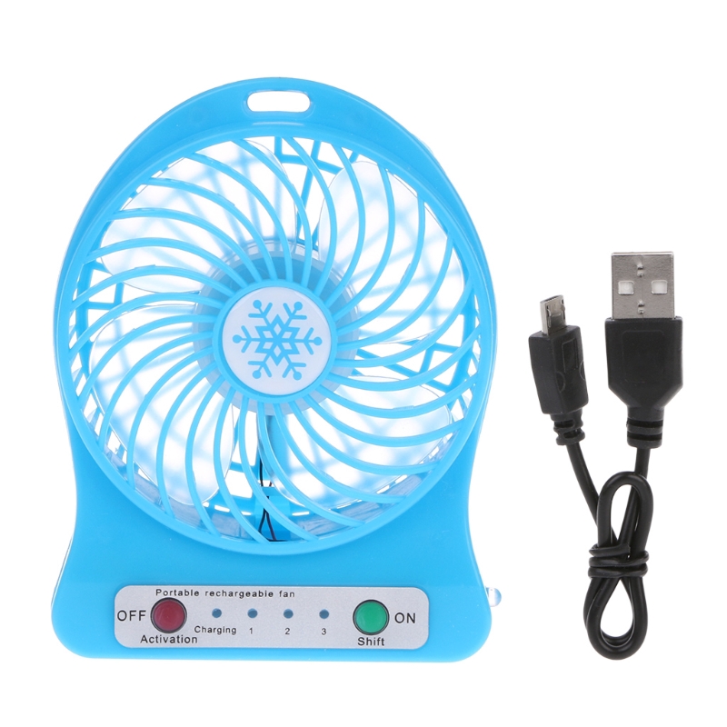 Quạt Usb Mini Để Bàn Gắn Kèm Đèn Led