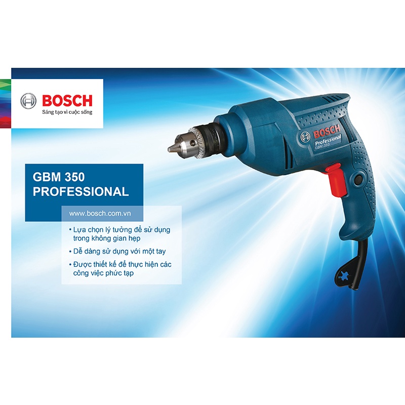 Máy khoan sắt Bosch GBM 350 - Hàng chính hãng