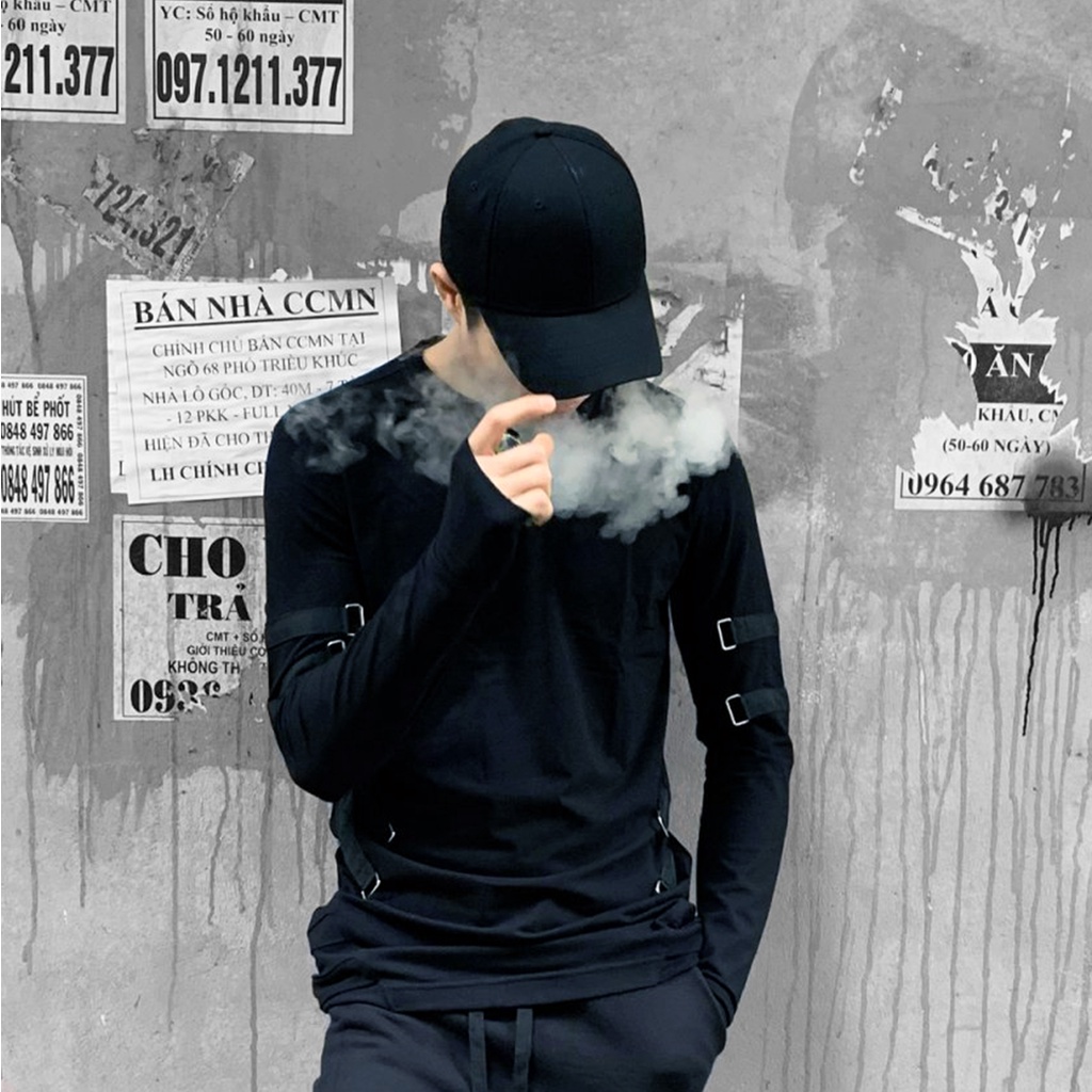 Longtee phối đai móc cá tính, cool ngầu Lexuza 040