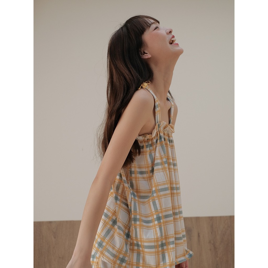 Đồ bộ - Bộ Ngủ Nữ 2 Dây Tiểu Thư Dễ Thương Ulzzang Hàn Quốc- Đồ Bộ Mặc Nhà Cute N01_Guu | BigBuy360 - bigbuy360.vn