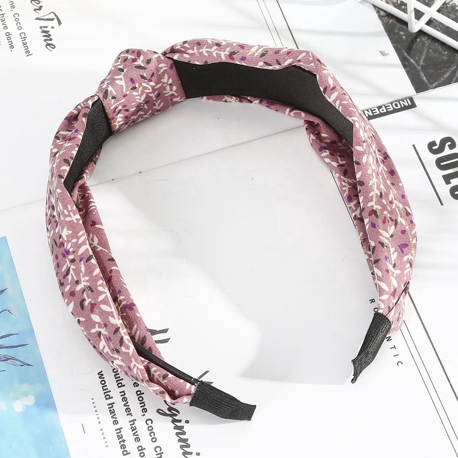 Korean Small Floral Fashion Hairband Knotted Wide-brimmed Hairband Female Hair Accessories