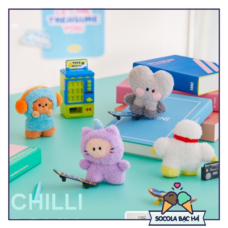 TRUZ Linefriends bagcharm - gấu bông Truz