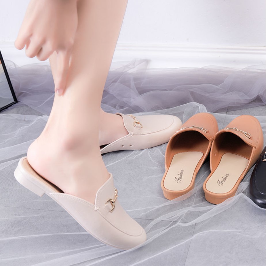 Giày Sục Mules Lười Công Sở Cao Su chống nước D25