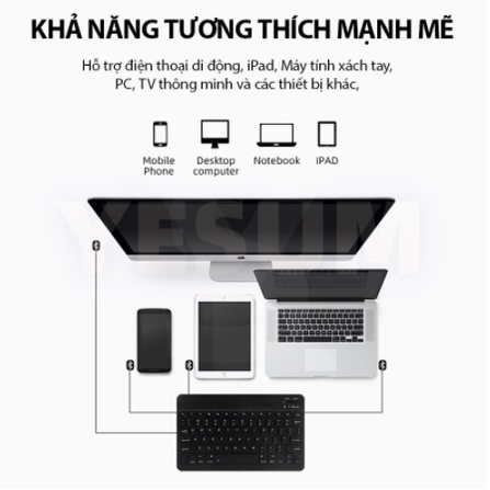 Bộ bàn phím và chuột không dây bluetooth cho điện thoại iphone  oppo máy tính bảng  laptop tivi Windows/Android/IOS BP01