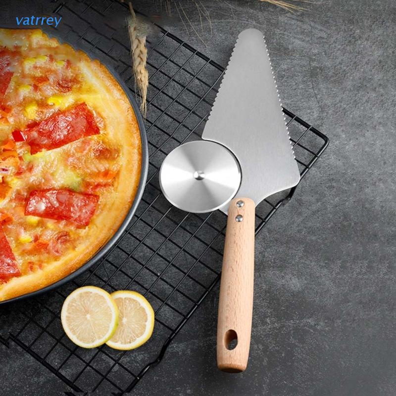 Bộ dụng cụ cắt bánh pizza 3 trong 1 màu đen bằng thép không gỉ